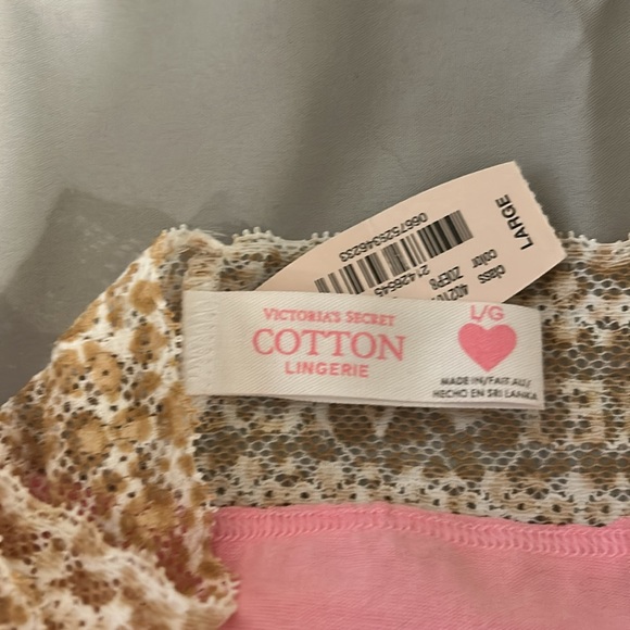 NWT Victoria's Secret Pink and Tan Panties. Size large. Perfect condition. - Picture 2 of 2
